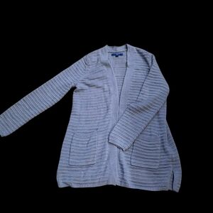 Apt. 9 Women's Light Blue Size Large Ribbed Cardigan With Pockets